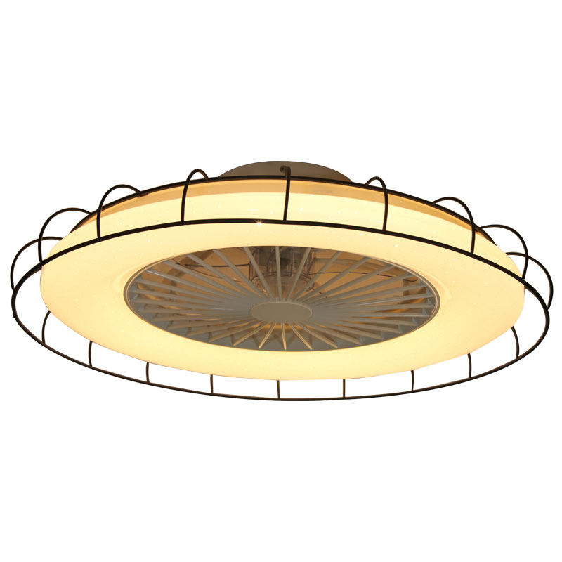 Ultradünne Deckenventilatorlampe mit Eisenschirm